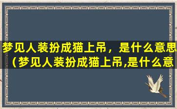 梦见人装扮成猫上吊，是什么意思（梦见人装扮成猫上吊,是什么意思呀）