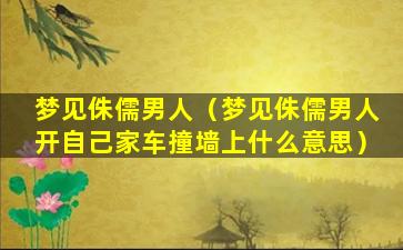 梦见侏儒男人（梦见侏儒男人开自己家车撞墙上什么意思）