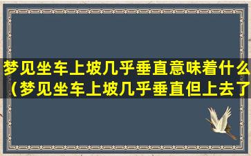 梦见坐车上坡几乎垂直意味着什么（梦见坐车上坡几乎垂直但上去了是怀孕了吗）