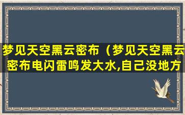 梦见天空黑云密布（梦见天空黑云密布电闪雷鸣发大水,自己没地方躲了）