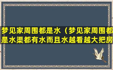 梦见家周围都是水（梦见家周围都是水渠都有水而且水越看越大把房都淹了）