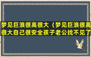 梦见巨浪很高很大（梦见巨浪很高很大自己很安全孩子老公找不见了）