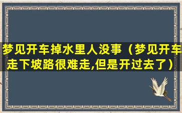 梦见开车掉水里人没事（梦见开车走下坡路很难走,但是开过去了）