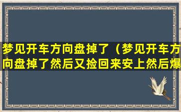 梦见开车方向盘掉了（梦见开车方向盘掉了然后又捡回来安上然后爆炸了）