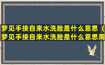 梦见手接自来水洗脸是什么意思（梦见手接自来水洗脸是什么意思周公解梦）