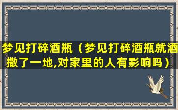 梦见打碎酒瓶（梦见打碎酒瓶就酒撒了一地,对家里的人有影响吗）