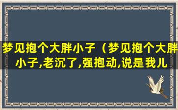 梦见抱个大胖小子（梦见抱个大胖小子,老沉了,强抱动,说是我儿子）