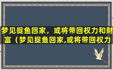 梦见捉鱼回家，或将带回权力和财富（梦见捉鱼回家,或将带回权力和财富）