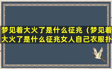 梦见着大火了是什么征兆（梦见着大火了是什么征兆女人自己衣服扑灭火了）