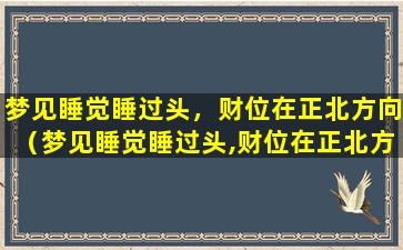 梦见睡觉睡过头，财位在正北方向（梦见睡觉睡过头,财位在正北方向）