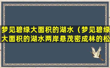 梦见碧绿大面积的湖水（梦见碧绿大面积的湖水两岸悬茂密成林的松树）