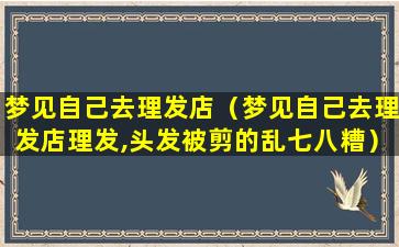 梦见自己去理发店（梦见自己去理发店理发,头发被剪的乱七八糟）