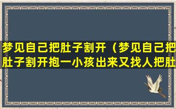 梦见自己把肚子割开（梦见自己把肚子割开抱一小孩出来又找人把肚子缝上）