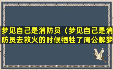 梦见自己是消防员（梦见自己是消防员去救火的时候牺牲了周公解梦）