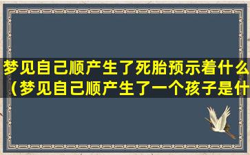 梦见自己顺产生了死胎预示着什么（梦见自己顺产生了一个孩子是什么意思）