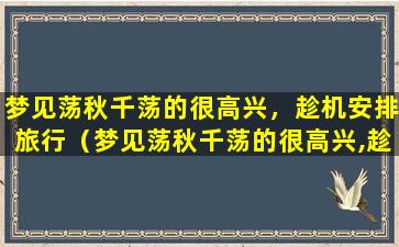 梦见荡秋千荡的很高兴，趁机安排旅行（梦见荡秋千荡的很高兴,趁机安排旅行）