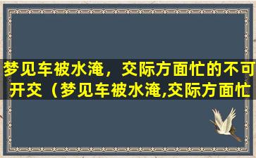 梦见车被水淹，交际方面忙的不可开交（梦见车被水淹,交际方面忙的不可开交）