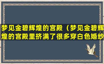 梦见金碧辉煌的宫殿（梦见金碧辉煌的宫殿里挤满了很多穿白色婚纱的人）