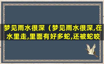 梦见雨水很深（梦见雨水很深,在水里走,里面有好多蛇,还被蛇咬了）