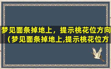 梦见面条掉地上，提示桃花位方向（梦见面条掉地上,提示桃花位方向）