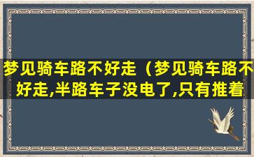 梦见骑车路不好走（梦见骑车路不好走,半路车子没电了,只有推着走）