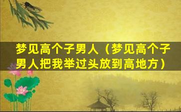 梦见高个子男人（梦见高个子男人把我举过头放到高地方）