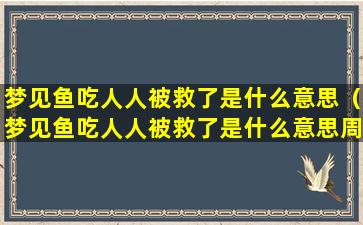 梦见鱼吃人人被救了是什么意思（梦见鱼吃人人被救了是什么意思周公解梦）