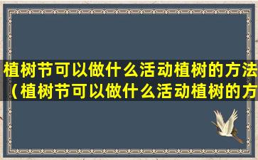 植树节可以做什么活动植树的方法（植树节可以做什么活动植树的方法和技巧）