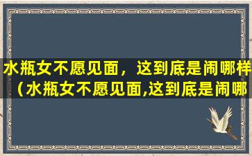 水瓶女不愿见面，这到底是闹哪样（水瓶女不愿见面,这到底是闹哪样）