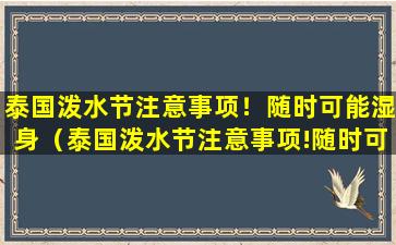 泰国泼水节注意事项！随时可能湿身（泰国泼水节注意事项!随时可能湿身）