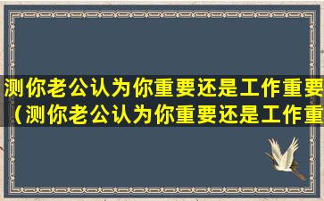 测你老公认为你重要还是工作重要（测你老公认为你重要还是工作重要怎么回答）