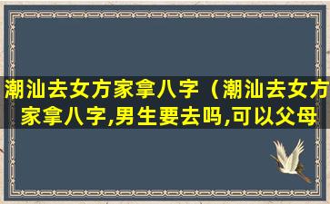 潮汕去女方家拿八字（潮汕去女方家拿八字,男生要去吗,可以父母去吗）