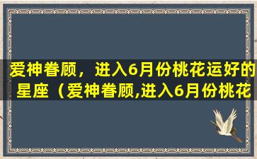 爱神眷顾，进入6月份桃花运好的星座（爱神眷顾,进入6月份桃花运好的星座）