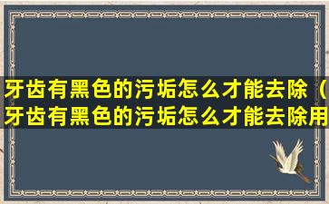 牙齿有黑色的污垢怎么才能去除（牙齿有黑色的污垢怎么才能去除用什么牙膏）