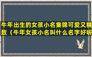 牛年出生的女孩小名集锦可爱又精致（牛年女孩小名叫什么名字好听又洋气）