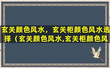 玄关颜色风水，玄关柜颜色风水选择（玄关颜色风水,玄关柜颜色风水选择好吗）