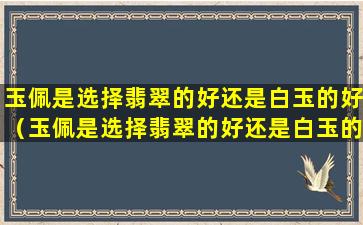 玉佩是选择翡翠的好还是白玉的好（玉佩是选择翡翠的好还是白玉的好一点）