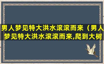 男人梦见特大洪水滚滚而来（男人梦见特大洪水滚滚而来,爬到大树上躲避）