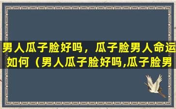 男人瓜子脸好吗，瓜子脸男人命运如何（男人瓜子脸好吗,瓜子脸男人命运如何）