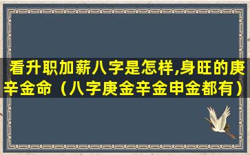 看升职加薪八字是怎样,身旺的庚辛金命（八字庚金辛金申金都有）