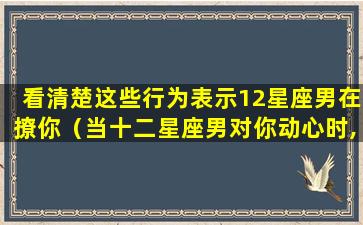 看清楚这些行为表示12星座男在撩你（当十二星座男对你动心时,会怎样试探）