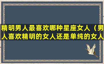 精明男人最喜欢哪种星座女人（男人喜欢精明的女人还是单纯的女人）