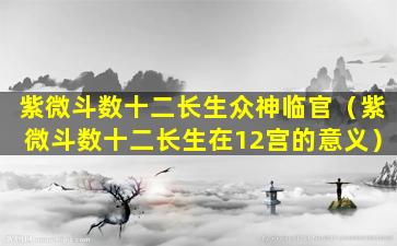 紫微斗数十二长生众神临官（紫微斗数十二长生在12宫的意义）