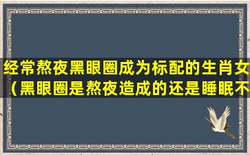 经常熬夜黑眼圈成为标配的生肖女（黑眼圈是熬夜造成的还是睡眠不足造成的）