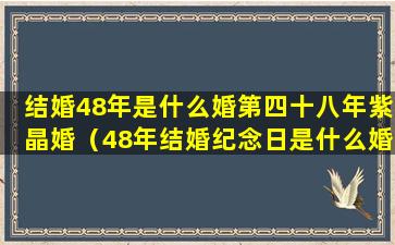 结婚48年是什么婚第四十八年紫晶婚（48年结婚纪念日是什么婚）