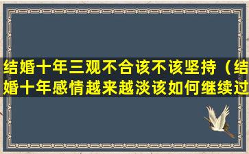 结婚十年三观不合该不该坚持（结婚十年感情越来越淡该如何继续过下去）