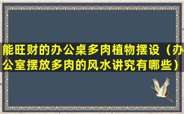 能旺财的办公桌多肉植物摆设（办公室摆放多肉的风水讲究有哪些）