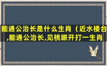 能通公治长是什么生肖（近水楼台,能通公治长,见桃眼开打一生肖）