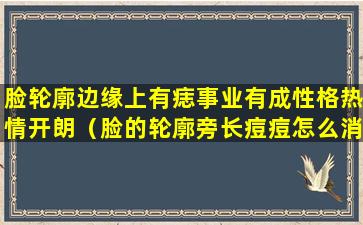 脸轮廓边缘上有痣事业有成性格热情开朗（脸的轮廓旁长痘痘怎么消）