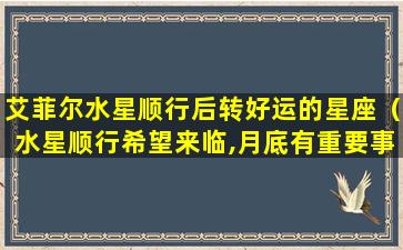 艾菲尔水星顺行后转好运的星座（水星顺行希望来临,月底有重要事情发生）